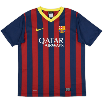 2013-14 Barcelona Home Shirt - 8/10 - (XL.Boys)