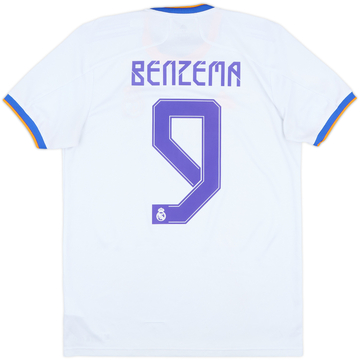 2021-22 Real Madrid Home Shirt Benzema #9 - 5/10 - (M)