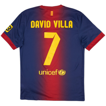 2012-13 Barcelona Home Shirt David Villa #7 - 7/10 - (S)