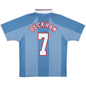 1996-97 England Away Shirt Beckham #7 - 8/10 - (L)