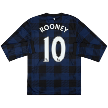 2013-14 Manchester United Away L/S Shirt Rooney #10 - 9/10 - (S)