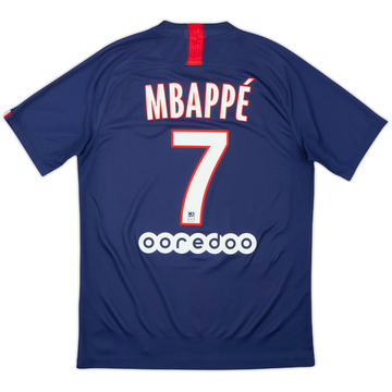 2019-20 Paris Saint-Germain Home Shirt Mbappe #7 - 7/10 - (M)
