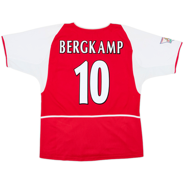 2002-04 Arsenal Home Shirt Bergkamp #10 - 8/10 - (L)