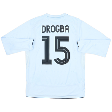 2005-06 Chelsea Away L/S Shirt Drogba #15 - 8/10 - (L)