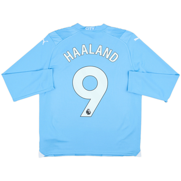 2023-24 Manchester City Home L/S Shirt Haaland #9 - 9/10 - (XL.Boys)