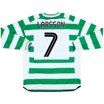 2001-03 Celtic Home L/S Shirt Larsson #7 - 7/10 - (XL)