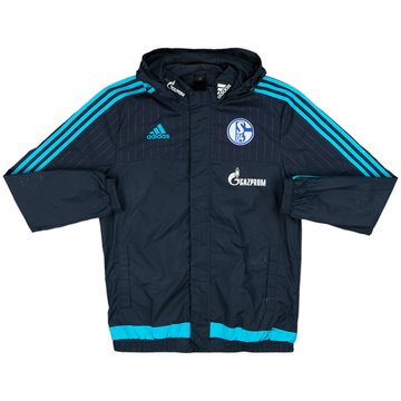 2015-16 Schalke adidas Hooded Rain Jacket - 4/10 - (M)