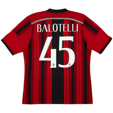 2014-15 AC Milan Home Shirt Balotelli #45 - 8/10 - (L)