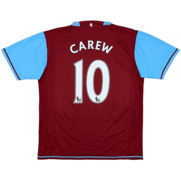 2007-08 Aston Villa Home Shirt Carew #10 - 8/10 - (L)