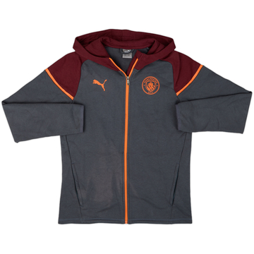 2023-24 Manchester City Puma Zipped Hooded Sweat Top - 6/10 - (M)