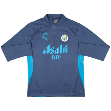 2023-24 Manchester City Staff Issue Puma 1/4 Zip Drill Top 'DW' - 10/10 - (M)