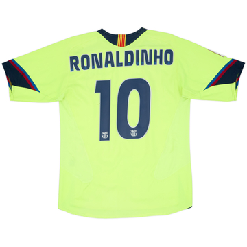 2005-06 Barcelona Away Shirt Ronaldinho #10 - 5/10 - (M)
