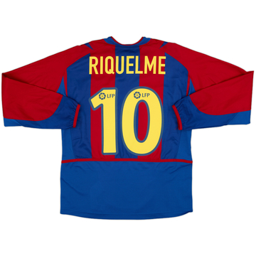 2002-03 Barcelona Home L/S Shirt Riquelme #10 - 8/10 - (L.Boys)