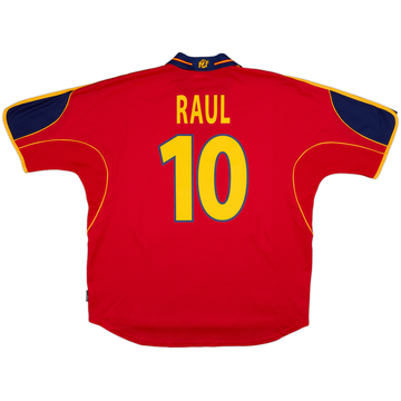 1999-02 Spain Home Shirt Raul #10 - 8/10 - (XL)
