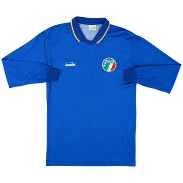 1986-90 Italy Home L/S Shirt - 10/10 - (XL.Boys)