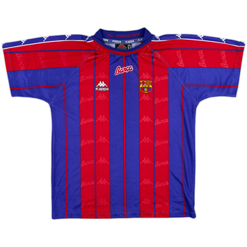 1997-98 Barcelona Home Shirt - 8/10 - (M.Boys)