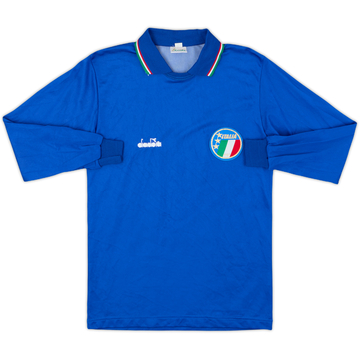 1986-90 Italy Home L/S Shirt - 9/10 - (L.Boys)