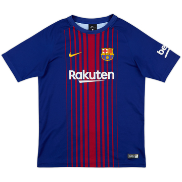 2017-18 Barcelona Basic Home Shirt - 7/10 - (L.Boys)