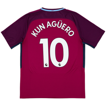 2017-18 Manchester City Away Shirt Kun Aguero #10 - 10/10 - (M)