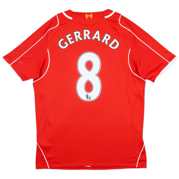 2014-15 Liverpool Home Shirt Gerrard #8 - 5/10 - (M)