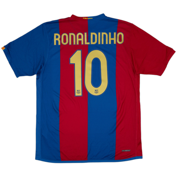 2006-07 Barcelona Home Shirt Ronaldinho #10 - 8/10 - (L)
