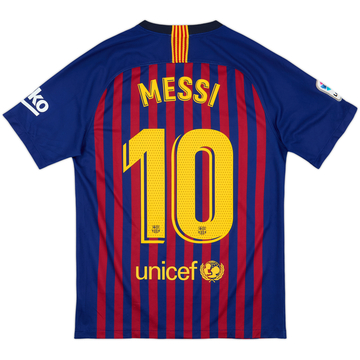 2018-19 Barcelona Home Shirt Messi #10 - 9/10 - (S)