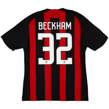 2008-09 AC Milan Home Shirt Beckham #32 - 8/10 - (M)