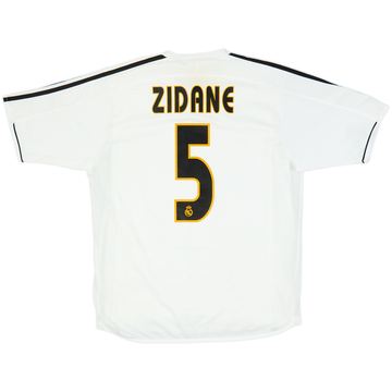 2003-04 Real Madrid Player Issue Home Shirt Zidane #5 - 6/10 - (M)