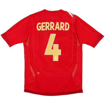 2006-08 England Away Shirt Gerrard #4 - 8/10 - (S)