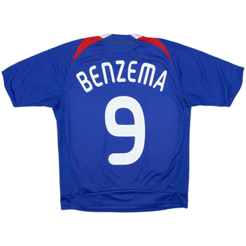 2007-08 France Home Shirt Benzema #9 - 6/10 - (L.Boys)
