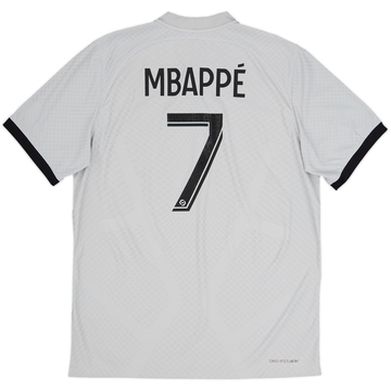 Camiseta auténtica de visitante del Paris Saint-Germain 2022-23 Mbappe #7 - 10/10 - (L)