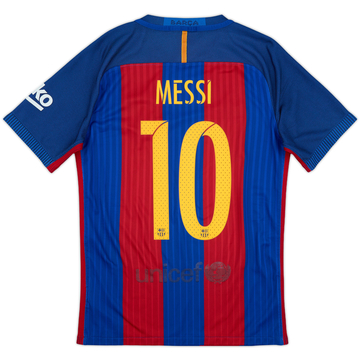 2016-17 Barcelona Authentic Home Shirt Messi #10 - 5/10 - (S)