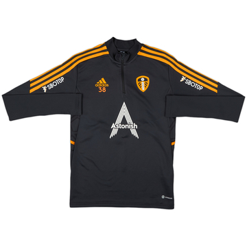 2022-23 Leeds Player Issue adidas 1/4 Zip Sweat Top #38 - 10/10 - (XS)