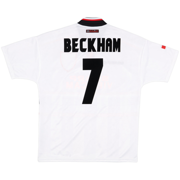 1997-99 Manchester United Away Shirt Beckham #7 - 9/10 - (L)