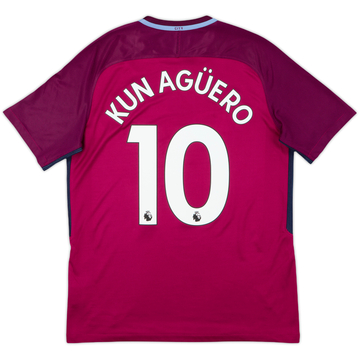 2017-18 Manchester City Away Shirt Kun Aguero #10 - 8/10 - (L)