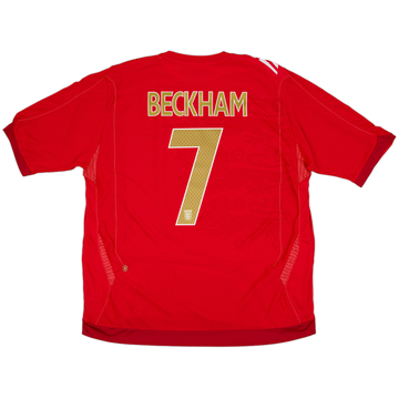 2006-08 England Away Shirt Beckham #7 - 7/10 - (XXL)