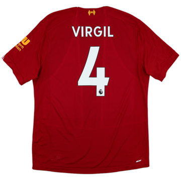 2019-20 Liverpool 'Champions' Home Shirt Virgil #4 - 10/10 - (L)