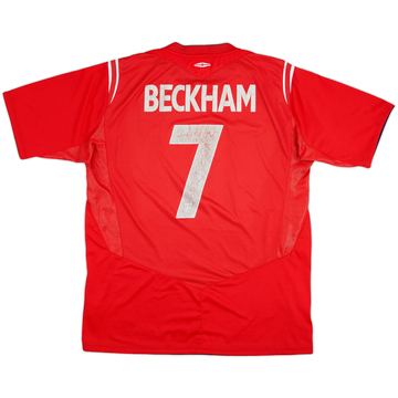 2004-06 England Away Shirt Beckham #7 - 5/10 - (L)