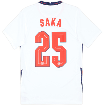 2020-22 England Home Shirt Saka #25 - 8/10 - (S)