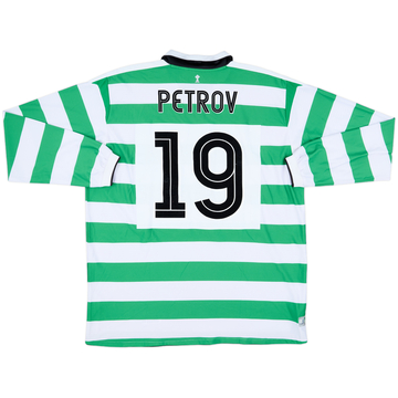 2004-05 Celtic Home L/S Shirt Petrov #19 - 8/10 - (XXL)