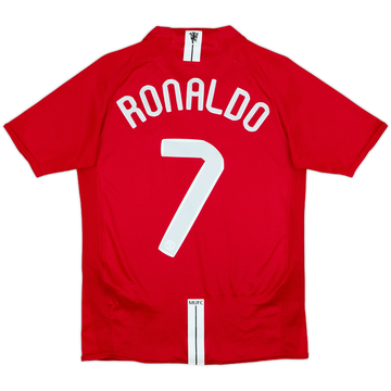 2007-09 Manchester United Home Shirt Ronaldo #7 - 8/10 - (XL.Boys)