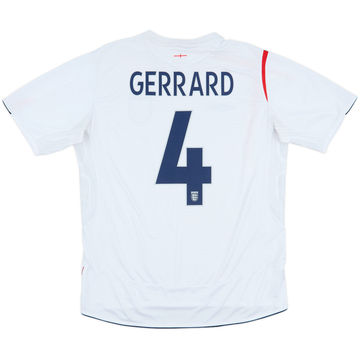 2005-07 England Home Shirt Gerrard #4 - 6/10 - (XL)
