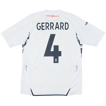 2007-09 England Home Shirt Gerrard #4 - 7/10 - (M)