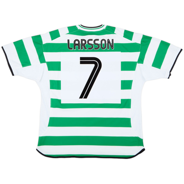 2001-03 Celtic Home Shirt Larsson #7 - 8/10 - (XL)