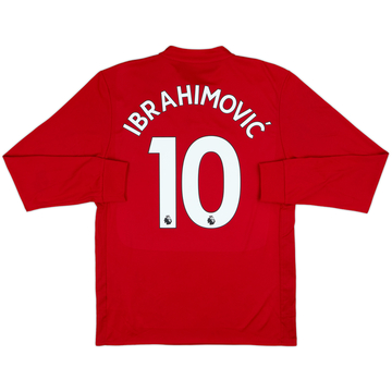 2017-18 Manchester United Home L/S Shirt Ibrahimovic #10 - 10/10 - (M)