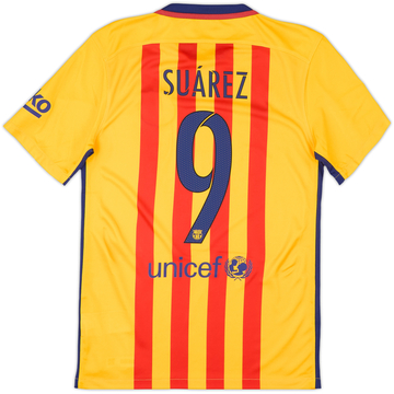 2015-16 Barcelona Away Shirt Suarez #9 (S)