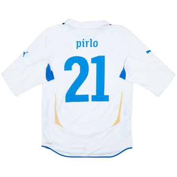 2010-12 Italy Away L/S Shirt Pirlo #21 - 8/10 - (M)