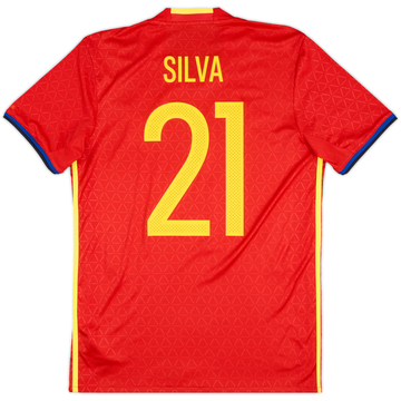 2016-17 Spain Home Shirt Silva #21 - 8/10 - (M)