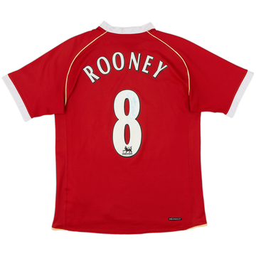 2006-07 Manchester United Signed Home Shirt Rooney #8 - 6/10 - (XL.Boys)