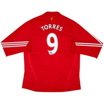 Camiseta de local del Liverpool 2008-10 L/S Torres #9 - 8/10 - (XL)